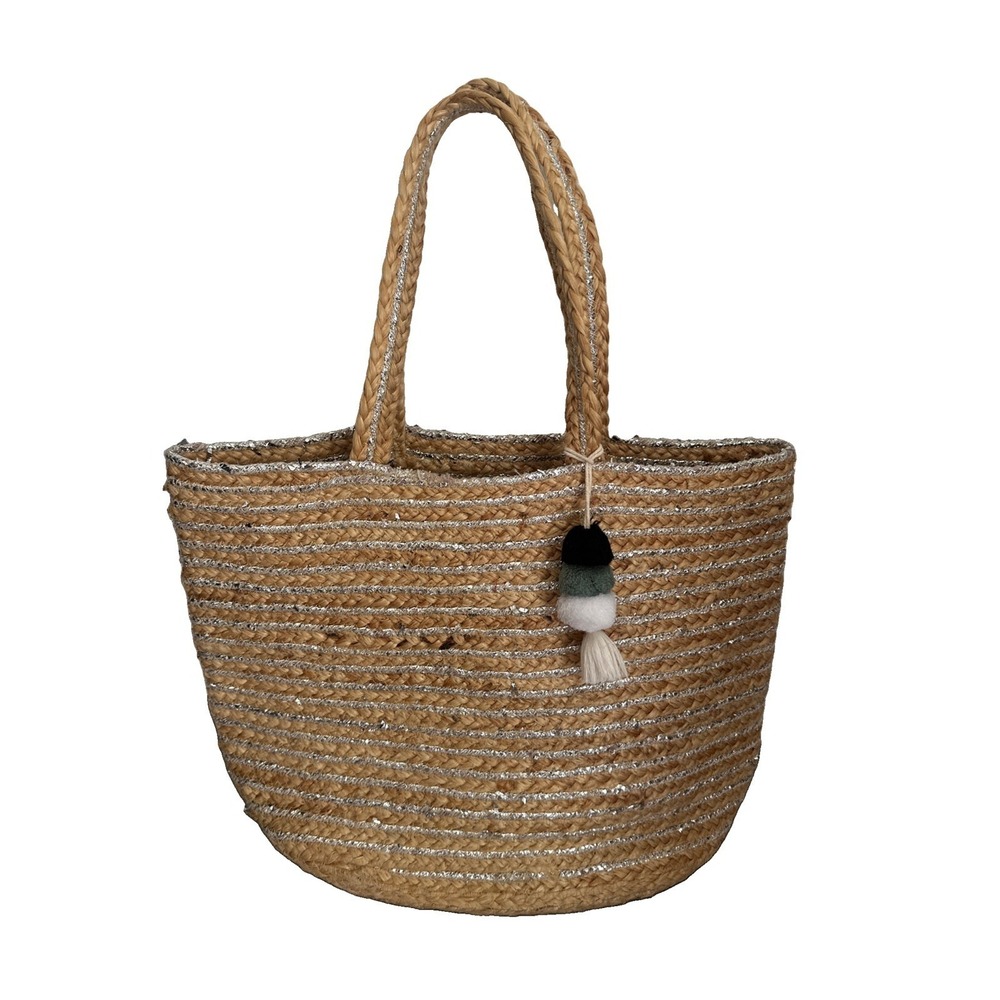 Lulus Woven Tote Sunlight Tan And Silver